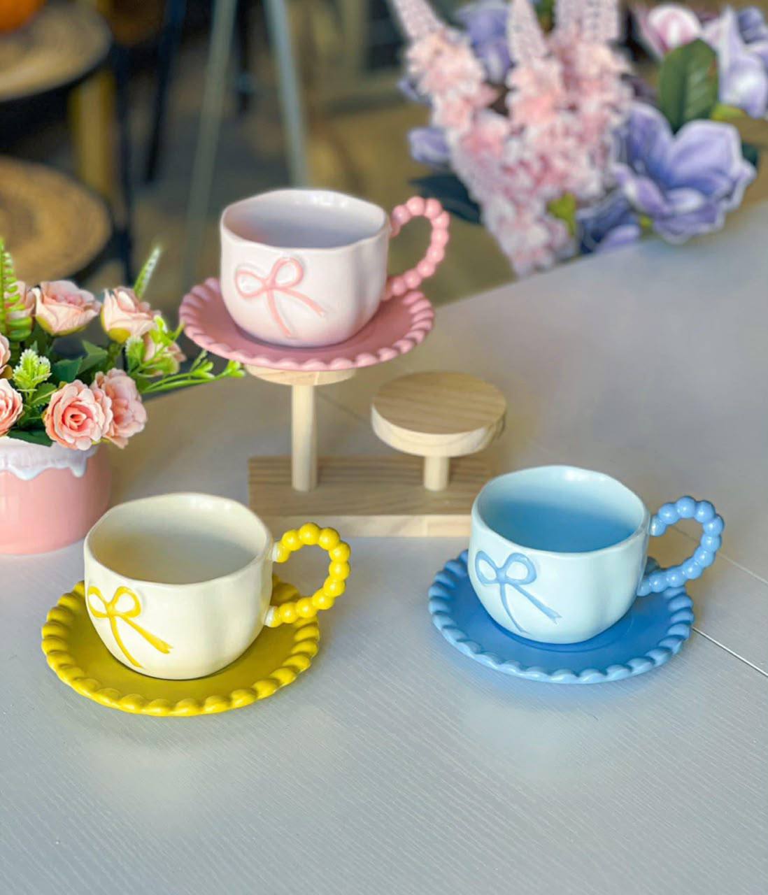 Pastel Tea Cup Set